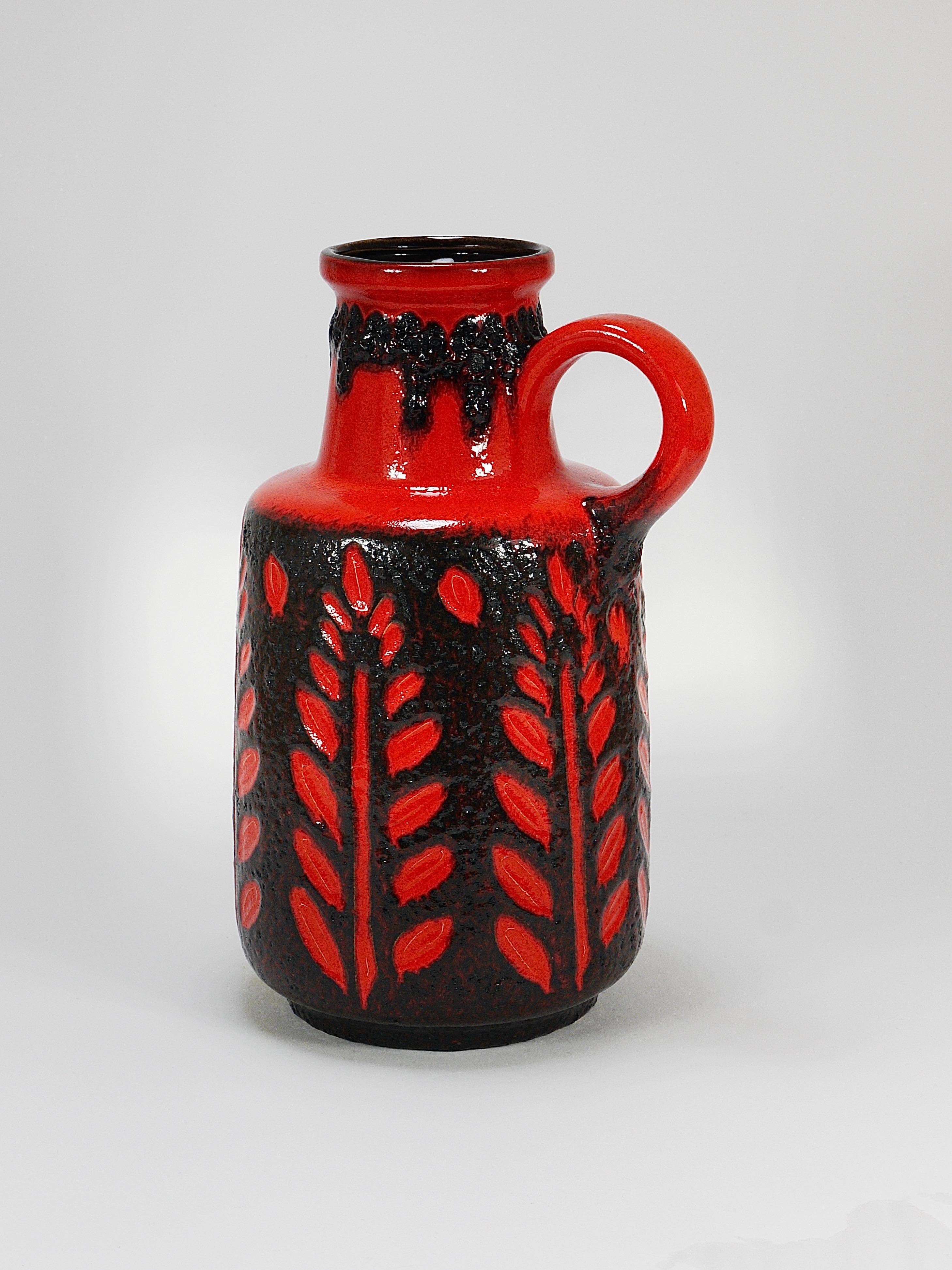 Large Ceramic Art Vase "Fat Lava" by Scheurich, West Germany, 1970s
