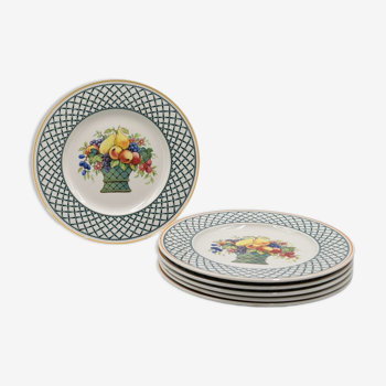 6 flat plates Villeroy & Boch basket model