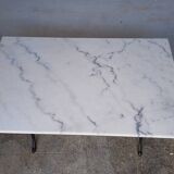 Bistro table for 4 people in white marble
