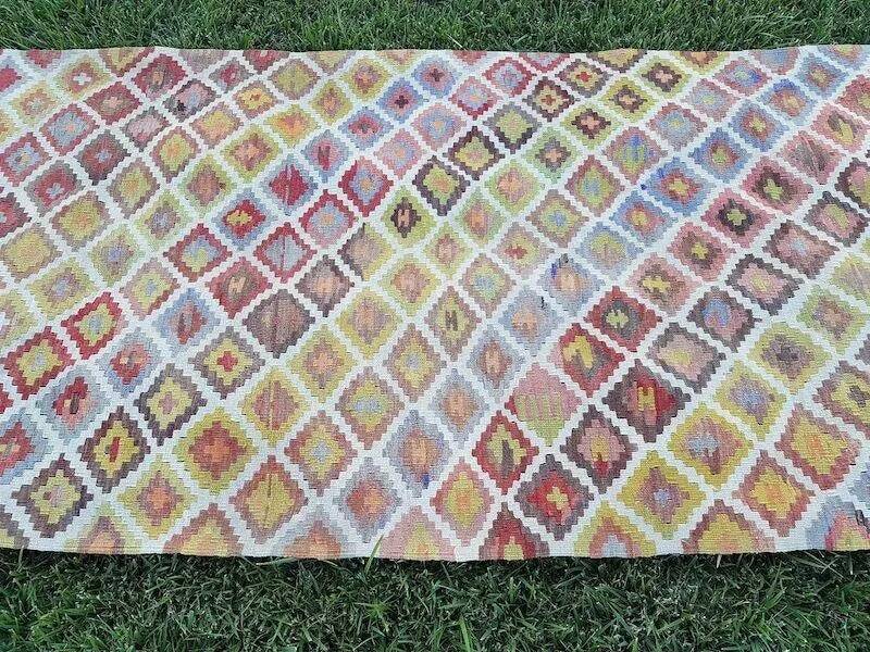 Vintage Turkish hallway rug 100x495 cm