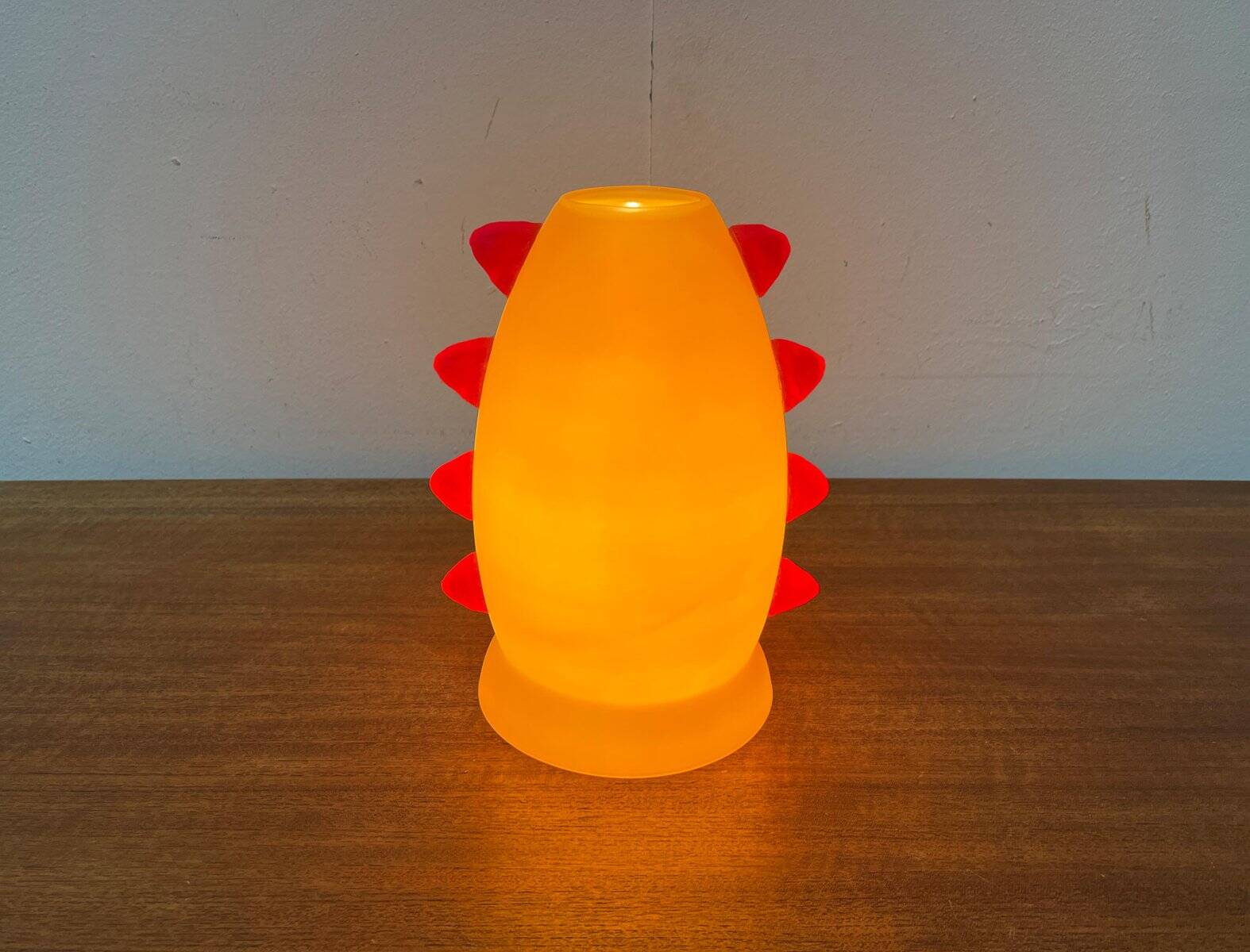 Postmodern glass table lamp from Trait D'Union, 1980s.