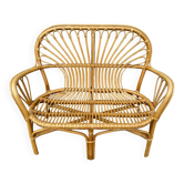2-seater rattan sofa from the 70s