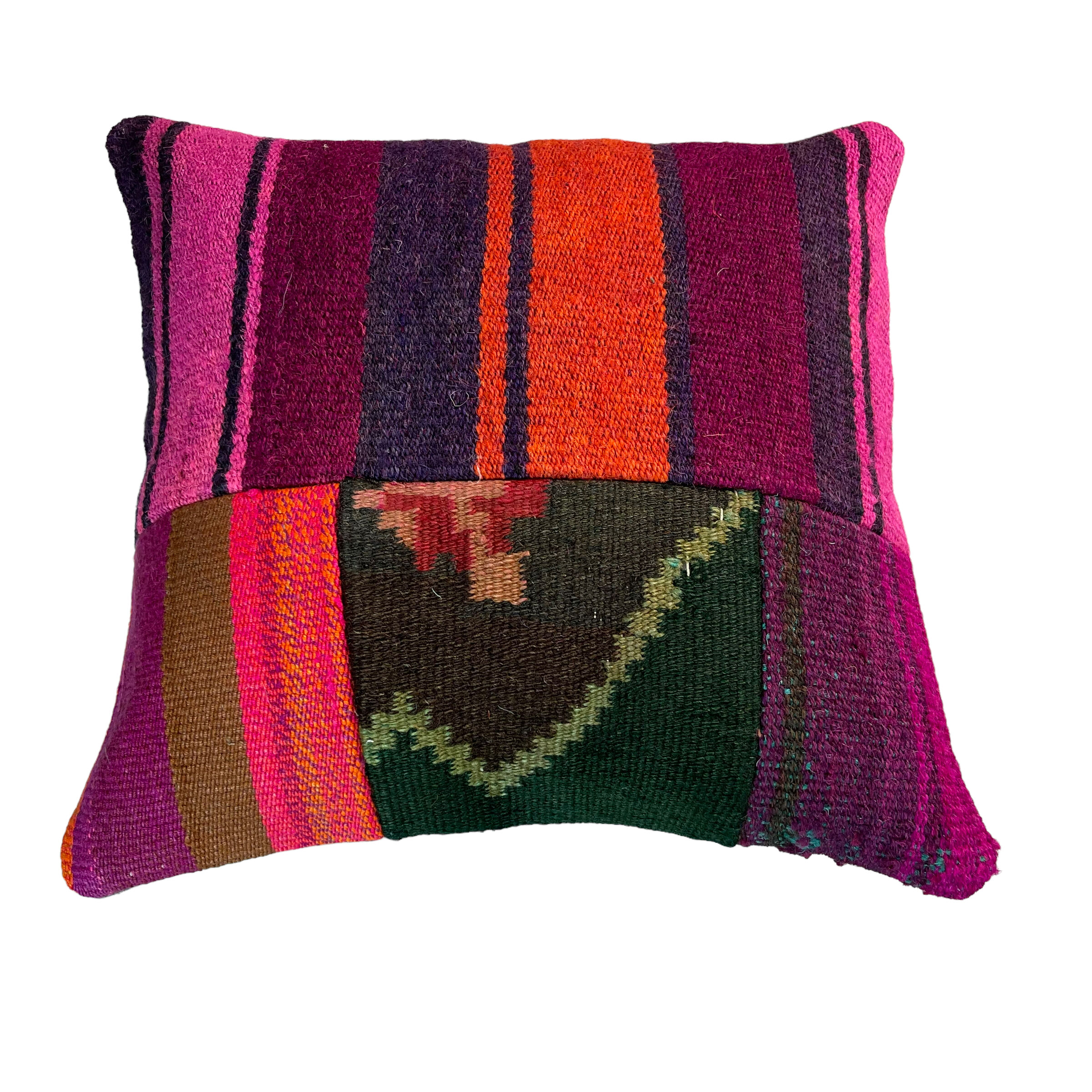 Vintage turkish kilim cushion cover 40 x 40 cm