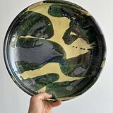 large colored terracotta ceramic dish