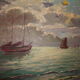 Huile sur toile marine