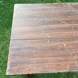 Table de ferme ancienne en chêne peinte faux bois peinture ancienne.