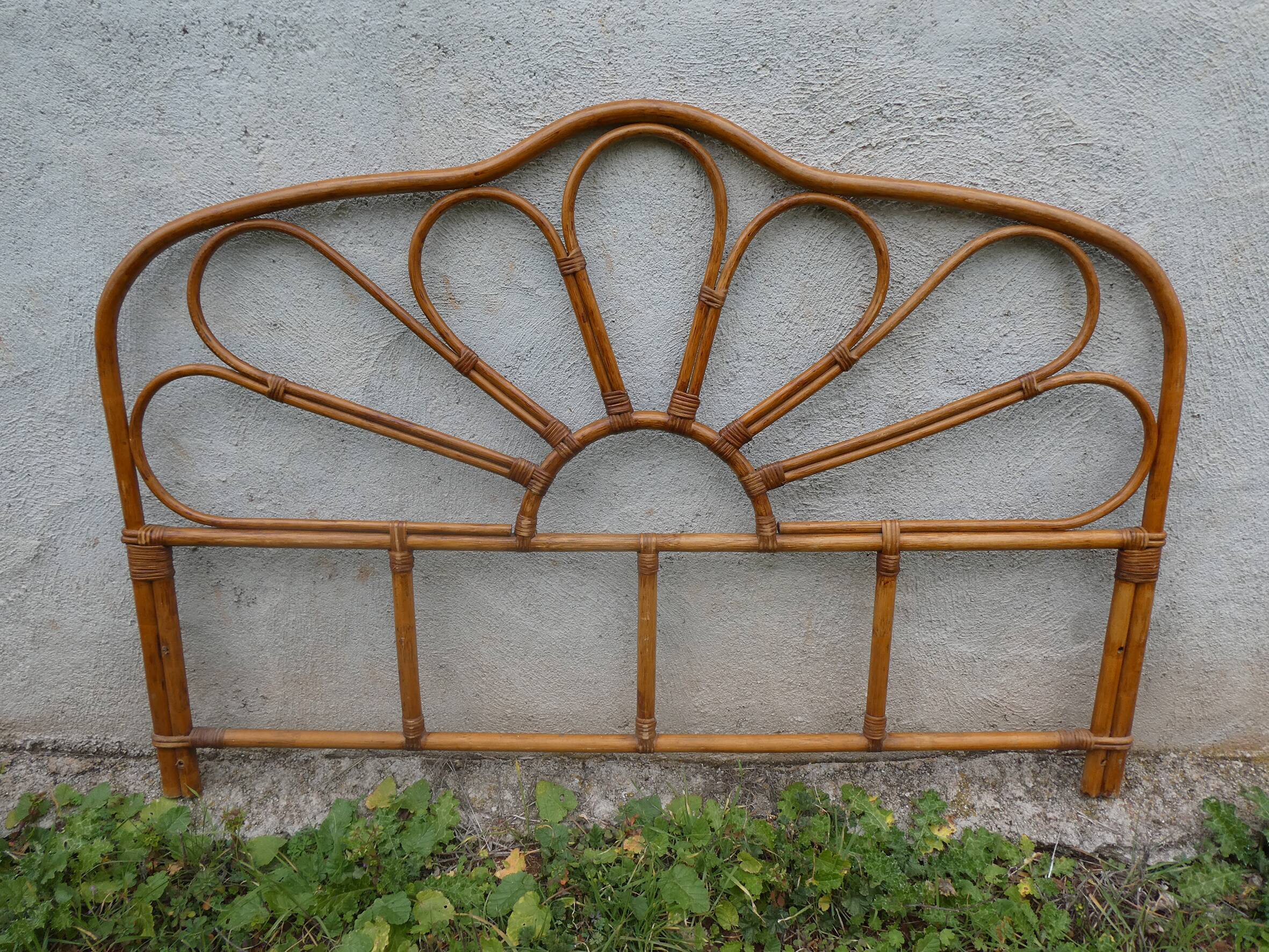 Vintage rattan headboard 2 seats 150 x 103 cm