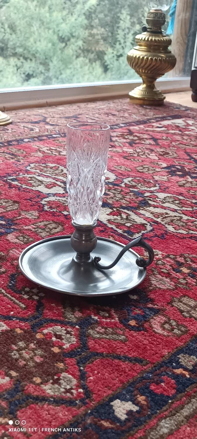 Saint Louis crystal candlestick, Florence model