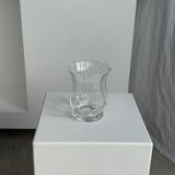 Small vintage glass vase in the shape of a stylized flower H15