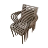 Lot of 4 Philippe Starck chairs for Driade Pip-e