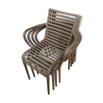 Lot of 4 Philippe Starck chairs for Driade Pip-e