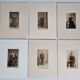 Ensemble de 6 photographies anciennes, portraits studio du XIXe siècle, hommes, femmes et enfants