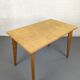 Vintage bistro table rectangular compass feet