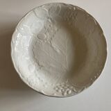 Set de 6 assiettes calotte en faïence anglaise Burleigh Davenport relief feuille de vigne et fraise