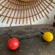 Vintage ball coat rack