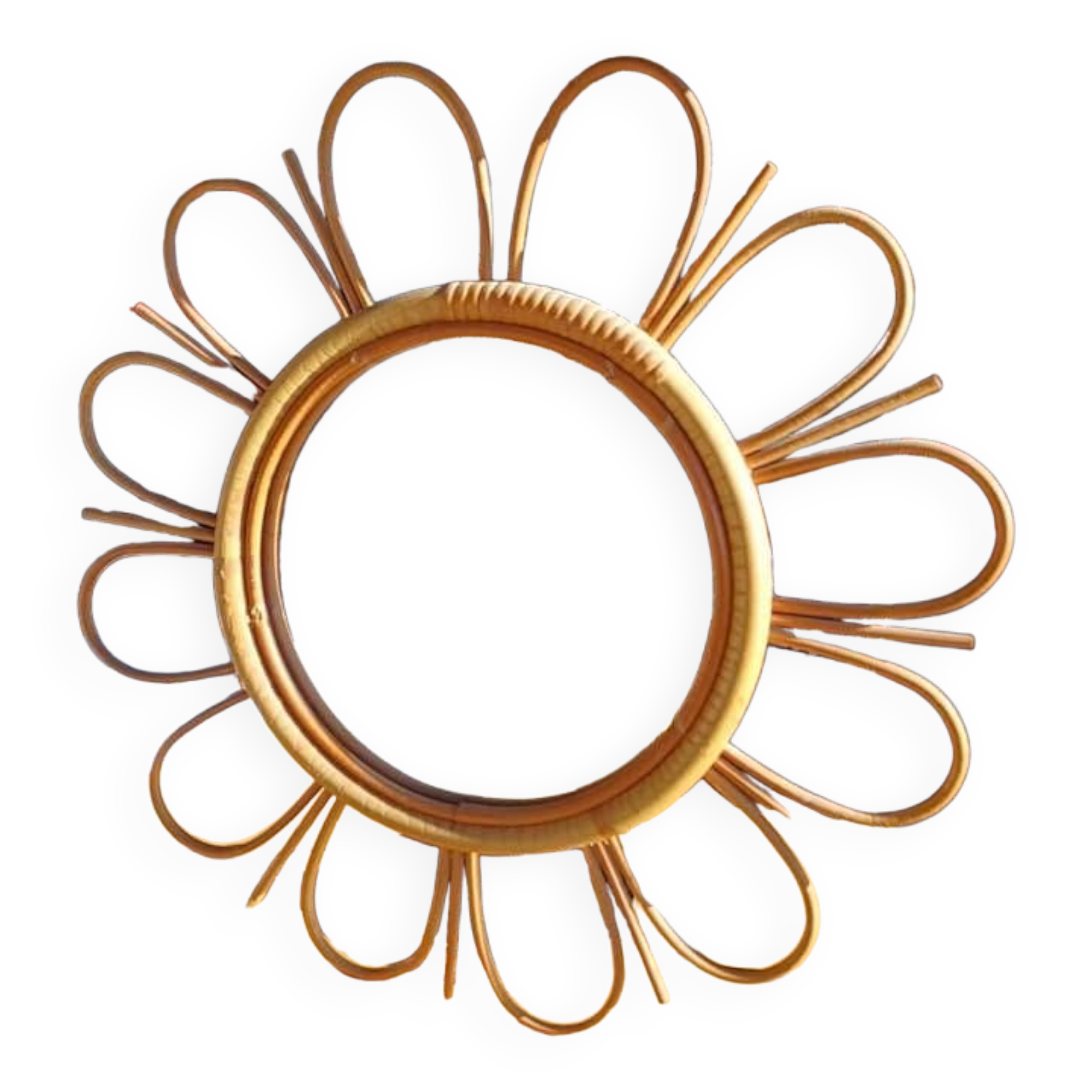 Vintage wicker mirror 1950/60