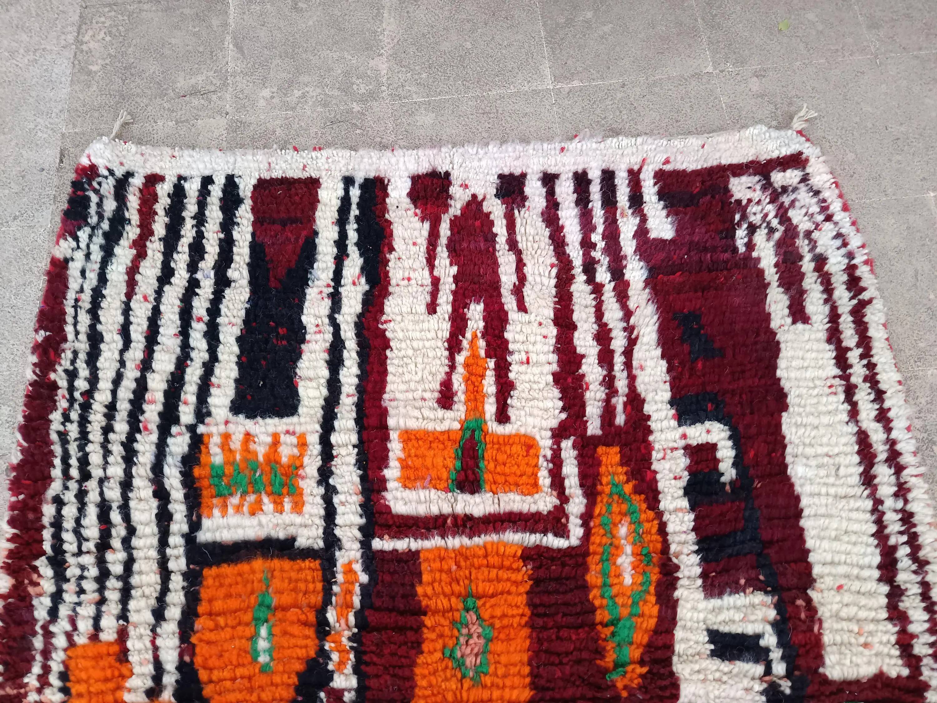 Handmade wool rug Morocco 3 x 2 m
