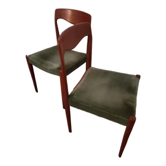 Pair of teak chairs