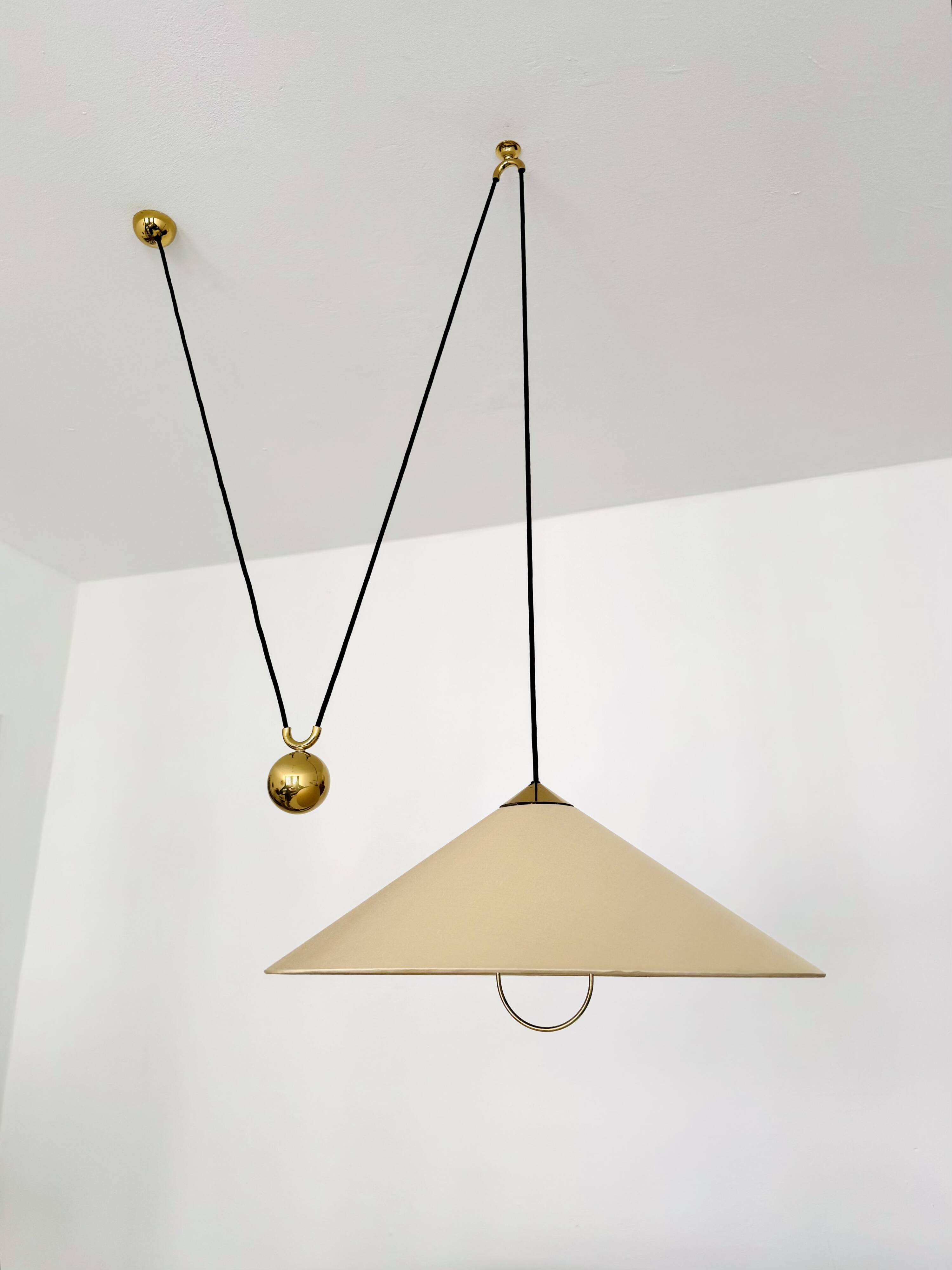 Large Adjustable Pendant Lamp with Counterweight by Florian Schulz