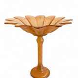 Art Nouveau Glass Compote Vase, Palm Tree Design, French, Early 20th-C