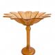 Art Nouveau Glass Compote Vase, Palm Tree Design, French, Early 20th-C