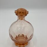 Pink glass decanter