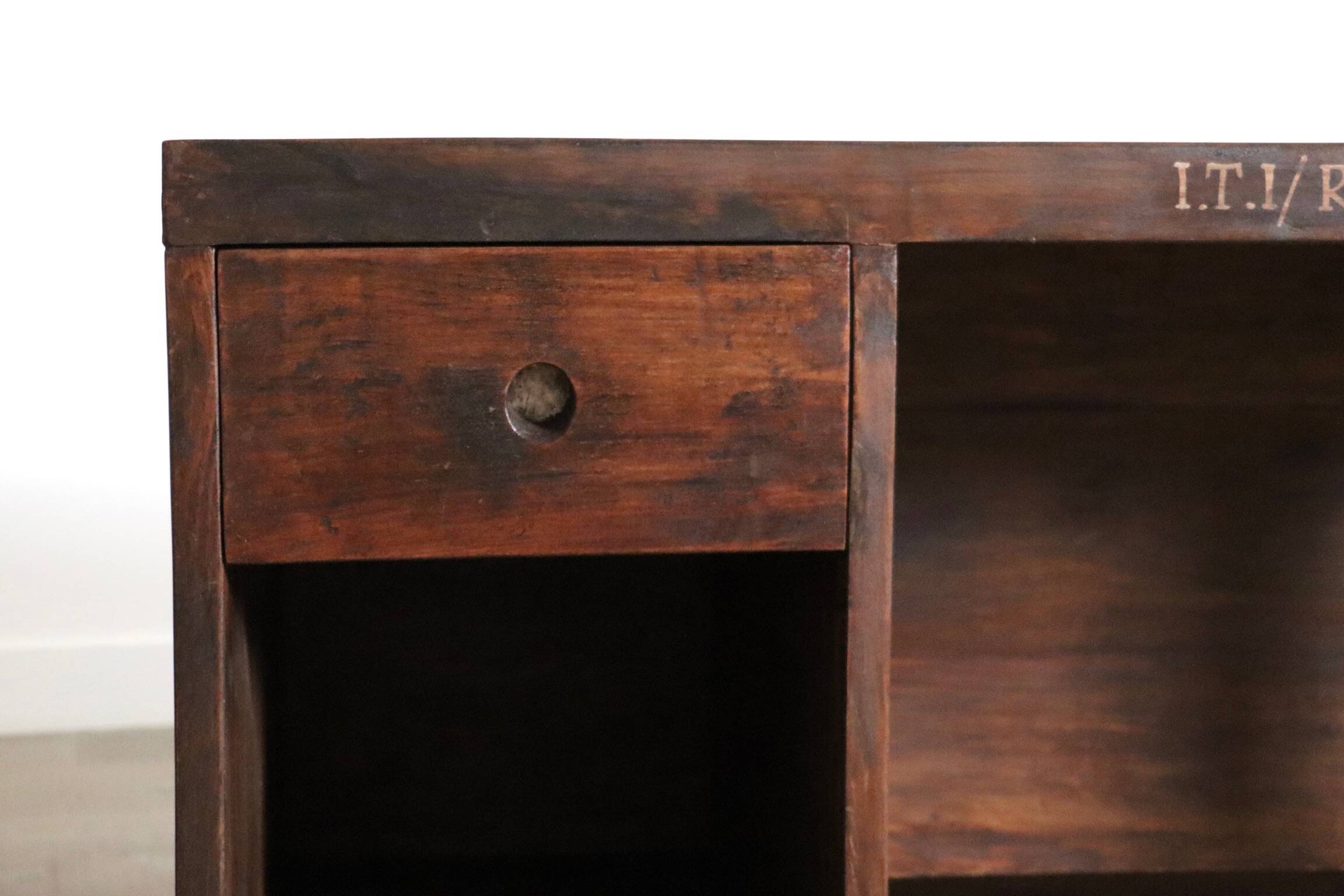 Pierre Jeanneret Pigeonhole Desk PJ-BU-02-A, India 1950s