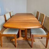 Vintage teak rectangle extendable dining table by AM Mobler Denmark