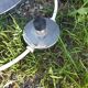Lampadaire chrome 6 boules opalines