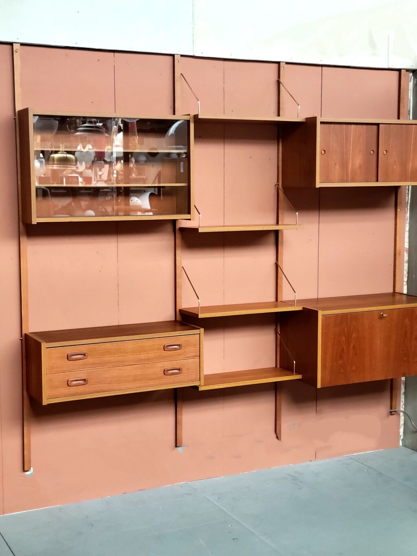 PS System wall unit by Preben Sørensen for Randers Møbelfabrik