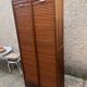 Classeur double à rideaux en bois Radia, années 50-60