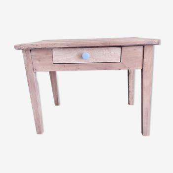 Raw wood coffee table