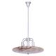 Art Deco Chandelier in Aluminium and Marbled Glass, Czech, 1940s