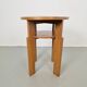 Art Deco Round Oak Side Table, 1930s