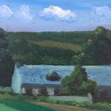 Countryside landscape table