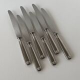 Set of 6 Vintage Modernist Sea Shell Design Dinner Knives