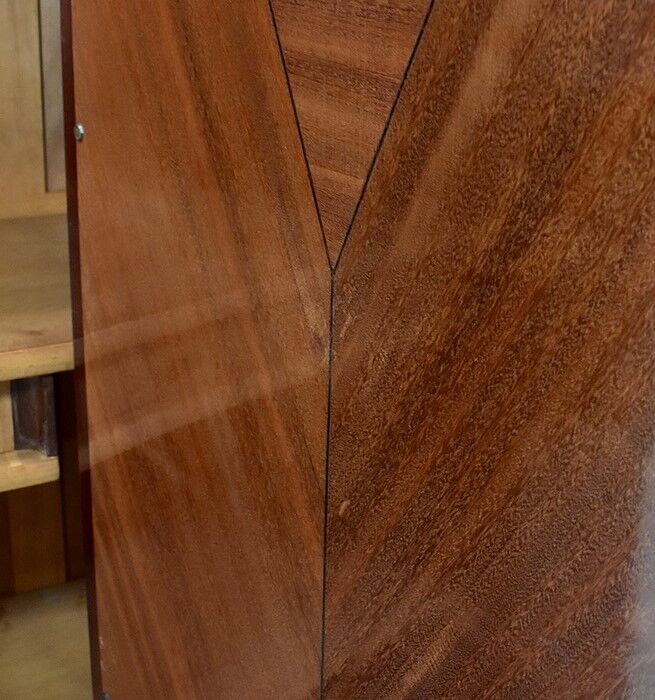 Wardrobe, walnut and mahogany, art deco - 1930 / 1940