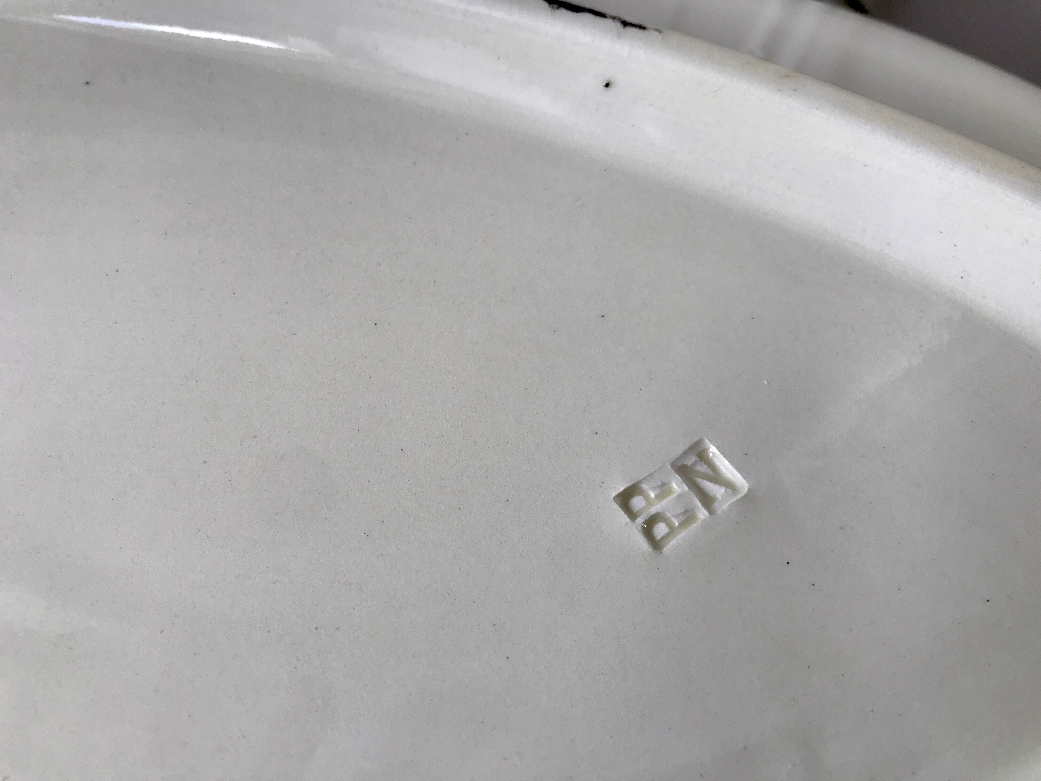 Plat à poisson Gien années 50