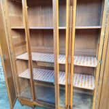 Art deco shelving unit, vintage old cabinet