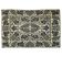 Romanian floral rug handwoven in wool, yellow and black background