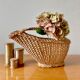 Vintage rattan bottle holder