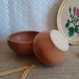 Set of two bowls sandstone pots Digoin France