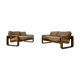 Pair of Rosenthal Studio Line Model Hombre Leather Sofa by Burkhart Vogtherr, Germany 1975