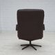 Fauteuil pivotant scandinave des années 1970, en cuir patchwork d'origine.