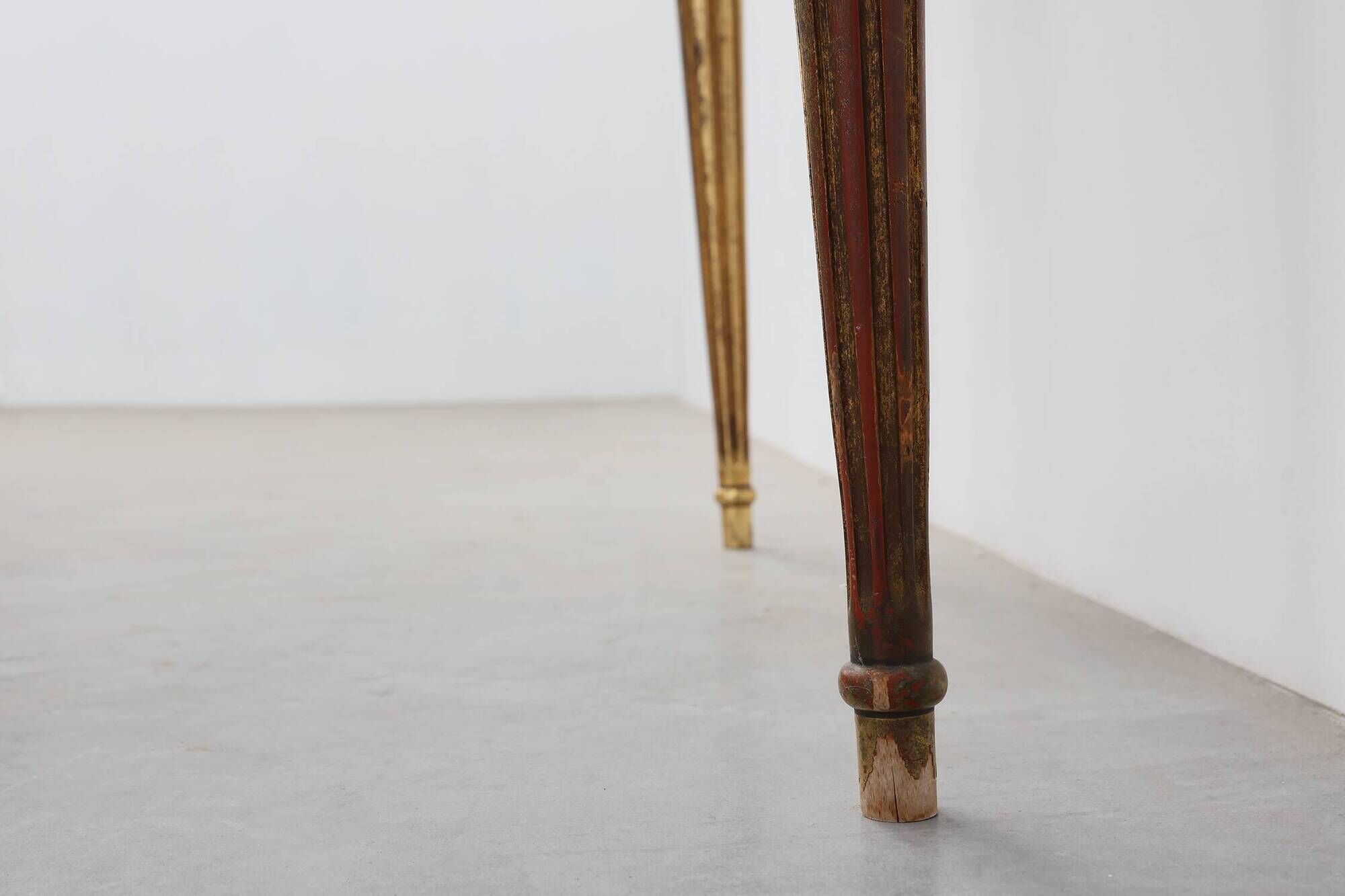Louis XVI Style Gold-Toned Wall Console with Onyx Marble Top, Italy, 20th C