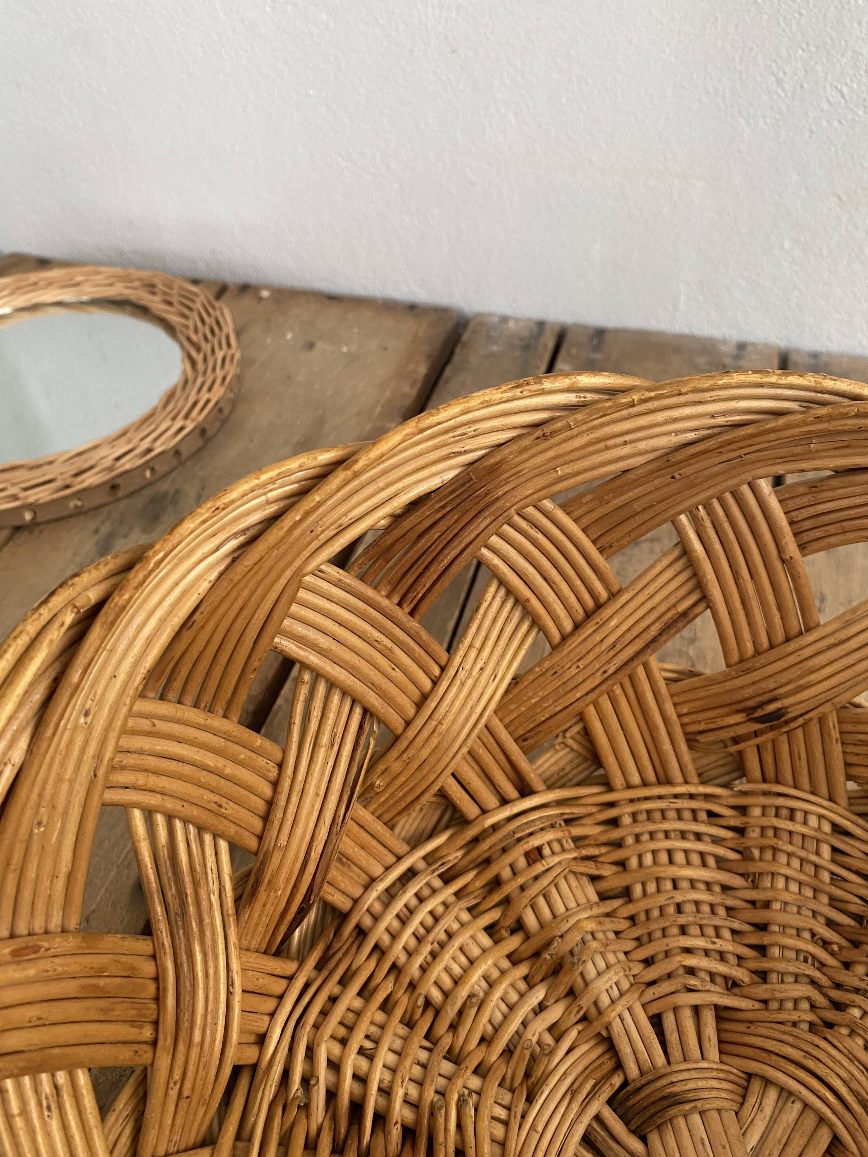 Woven straw basket