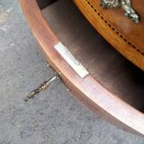 Chest of drawers old marquetry marble top style louis xvi