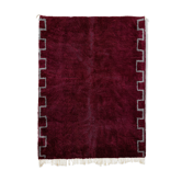 Tapis marocain moderne rouge foncé