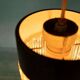 1960s vintage glass pendant, Japandi ribbed glass lamp