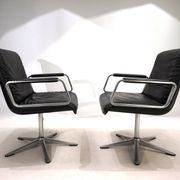 Set of 2 Wilkhahn Delta conference/dining chairs from the Delta Group